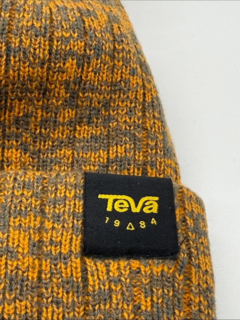 Unisex Teva Pom Pom Gray and Orange Beanie New Without Tags